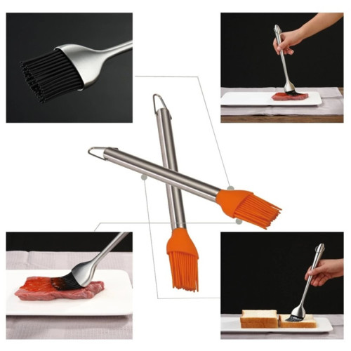 Silicone Bbq Baking Brush With PP Plastic Handle