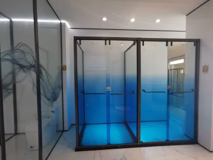 glass shower partition brace