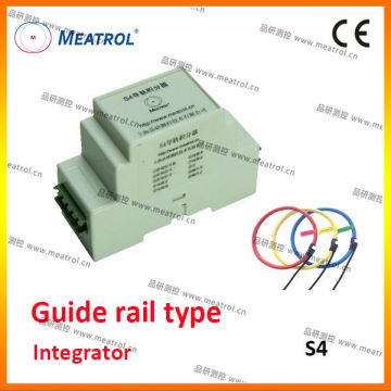 Flexible Rogowski coil Guide rail integrator S4 Supply voltage:24VDC