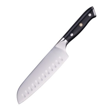 High-Quality German Steel Santoku Knife with Pakka Wood Handle