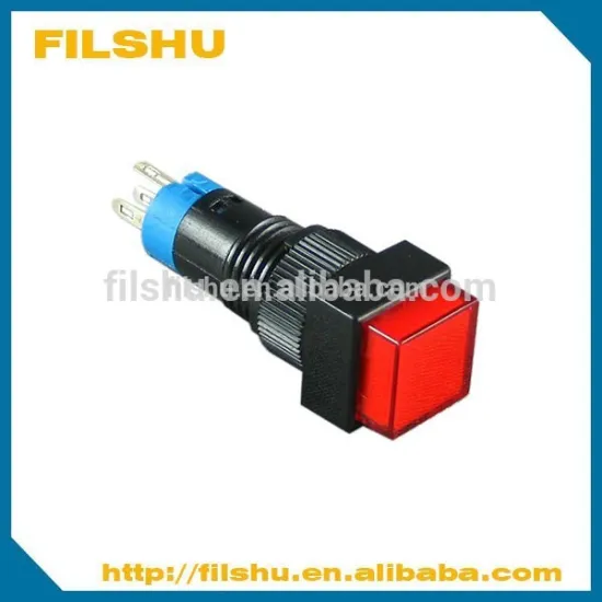 12mm red illuminated push button switch