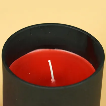 clean burning fragrant black glass jar candle