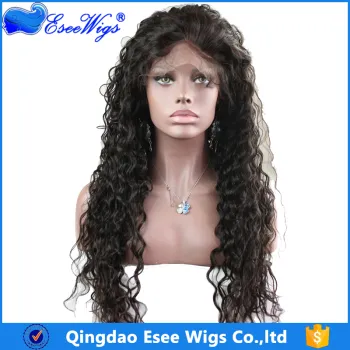 Eseewigs Top Quality Wholesale 180% Density Natrual Color Brazilian Deep Wave Human Hair lace Front Wig with Baby Hair