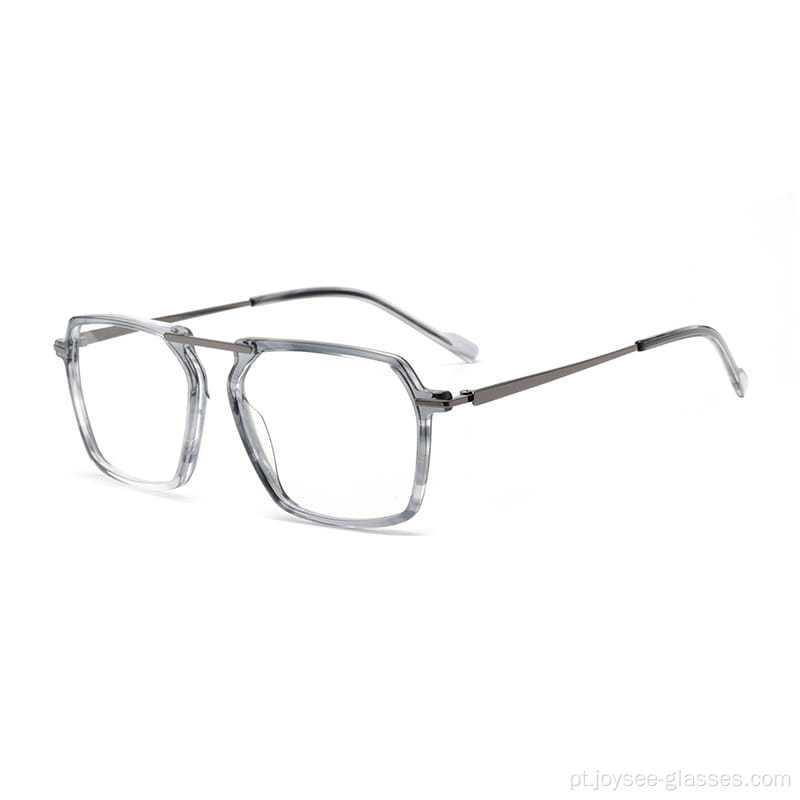 Moda masculina usa forma quadrada de design especial óculos ópticos