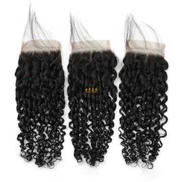 Mrshair Brazilian Virgin Curly Lace Closure 100% Unprocessed Human Hair Lace Closure Hd 4X4 Closure Deep Curly