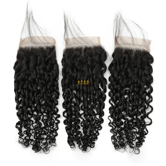 Mrshair Brazilian Virgin Curly Lace Closure 100% Unprocessed Human Hair Lace Closure Hd 4X4 Closure Deep Curly