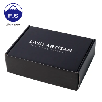 Luxury Corrugated Matt Paper Black Kraft Cardboard Box