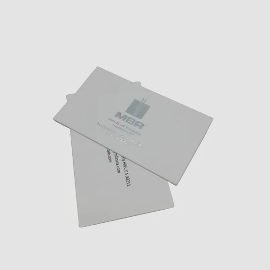 Economy Silver Foil Stamping White Business Paper Card