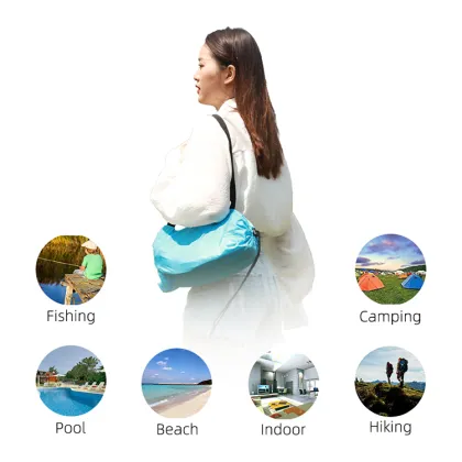 Portable Polyester Inflatable Beach Lounger - Waterproof Summer Sleeping Bag for Adults and Children