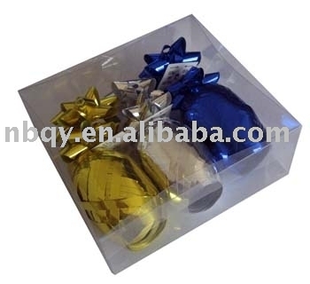 metallic ribbon egg and star bow