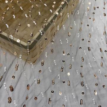 Ausgefallene S / S Web Pailletten Stickerei Stoff