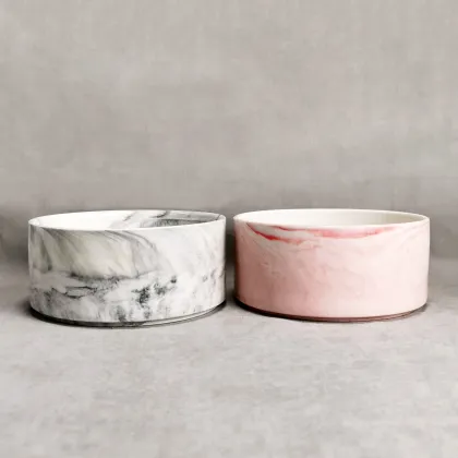 16pcs Grey Pink Marble Tableware Sets - Fine Bone Porcelain Kitchen Dinner Sets Wholesale