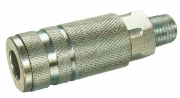 Male 22mm Chrome, Brass Plated Pneumatic Quick Couplers For High Pressure Air