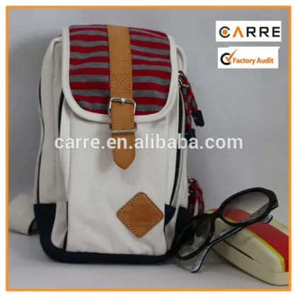 new design cotton canvas teenage girls chest bag pack