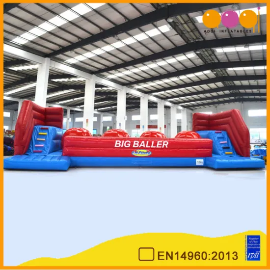 AOQI cheap price inflatable interactive wipeout sport game