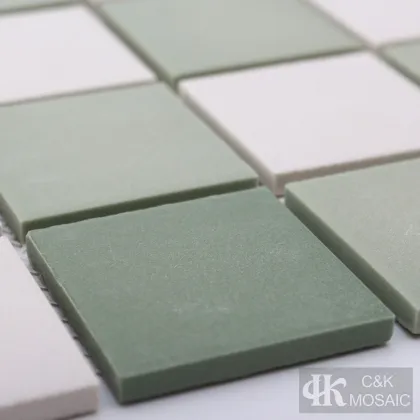 Green Ceramic Mosaic Floor Tiles