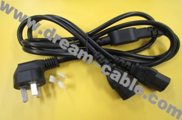 Australian Y Splitter Power Cord