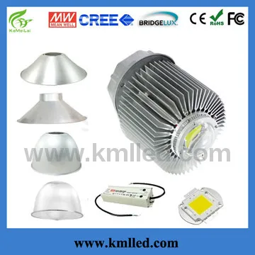 Aluminum reflector high bay led light, 45/60/90/120 degree duffuser