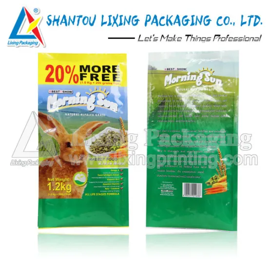 Pet food packaging bags