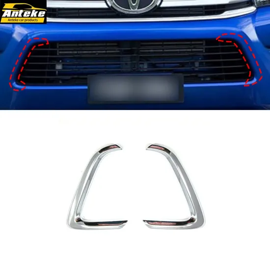 OEM Car ABS Carbon Fiber Chrome Exterior Accessories for Toyota Hilux Lower Grille Trim