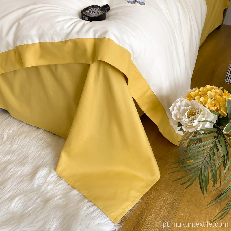 Conjunto de roupas de cama de coleção de hotéis de luxo 100% algodão