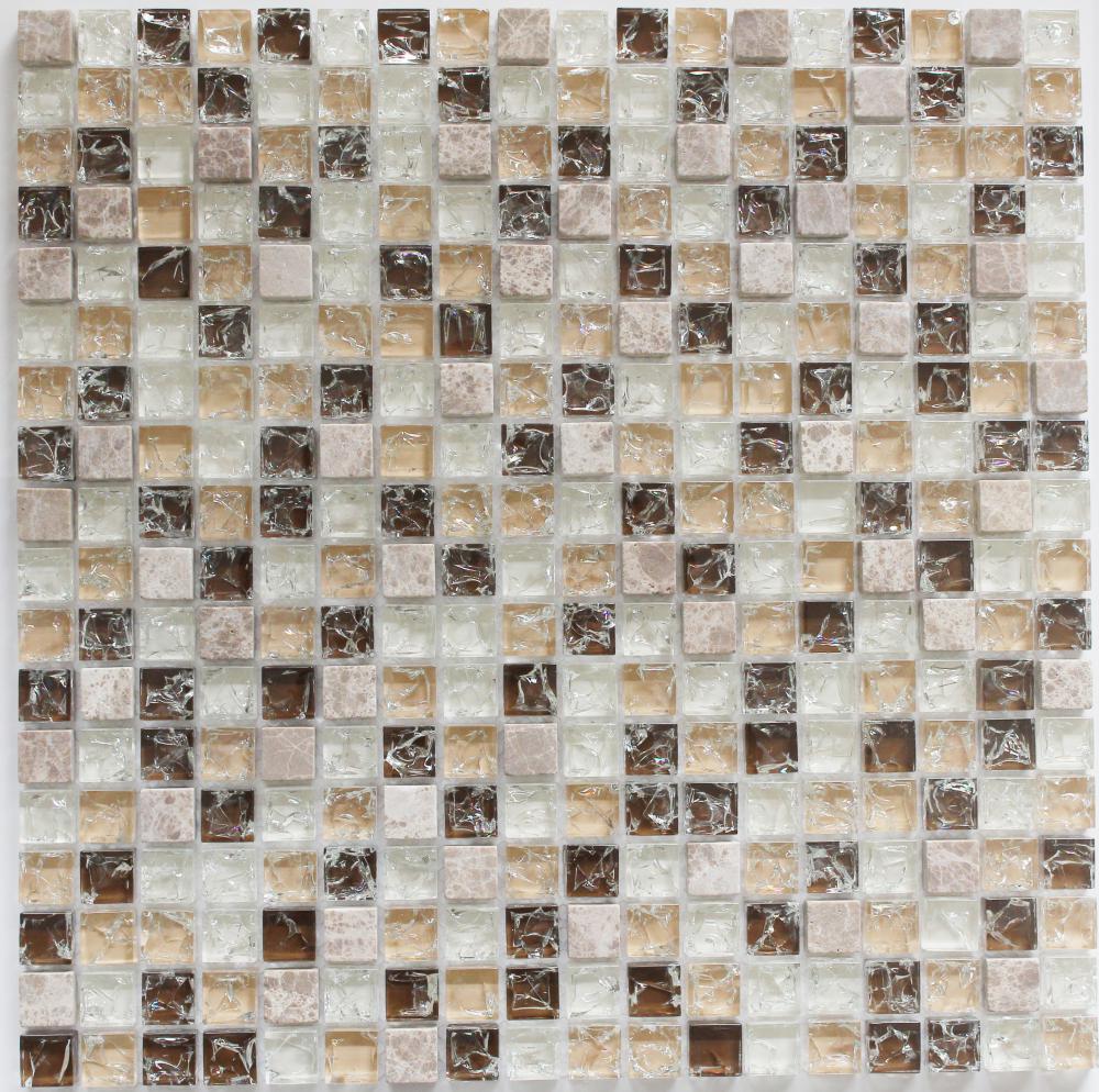 Beige Color Mixed Crystal Glass Mosaic