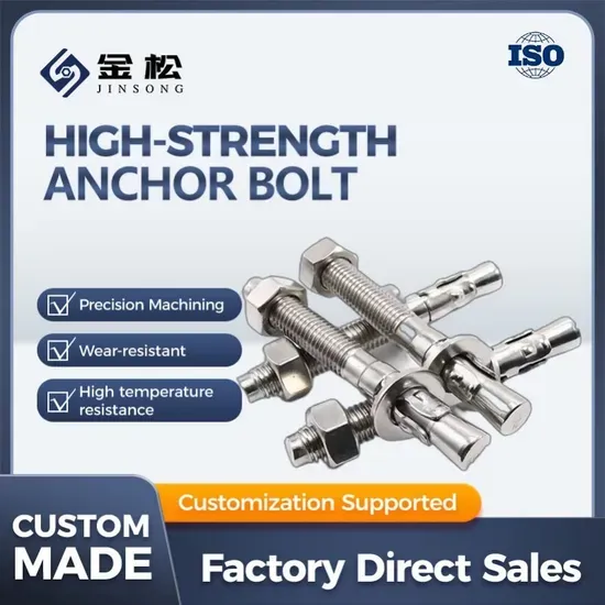 High Tensile Stainless Steel Wedge Expansion Anchor Bolts for Concrete Foundations