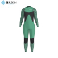 Seaskin Mens 4/3mm dada zip neoprene wetsuits untuk boarding