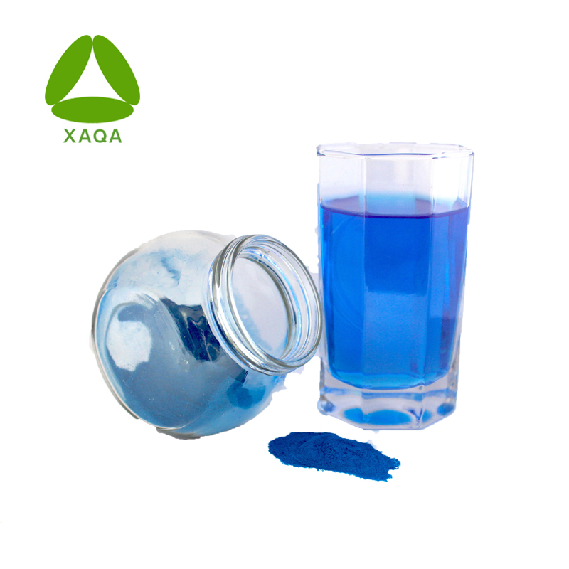 Phycocyanin 40 ٪ زرقاء سبيرولينا استخراج مسحوق الغذاء الصباغ