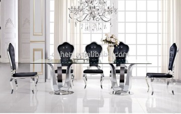 2014 beautiful design modern metal dining table for 8 persons AH6120L