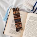 Afrika Kabile Geometrik Desenli Ahşap Kitap Ayracı
