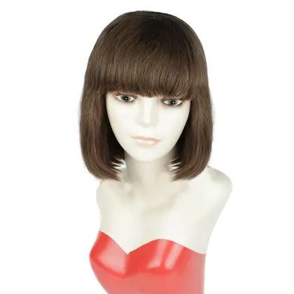 Wholesale 10A 100% human hair wigs red colored short bob wig straight bob human hair bob wigs lace front