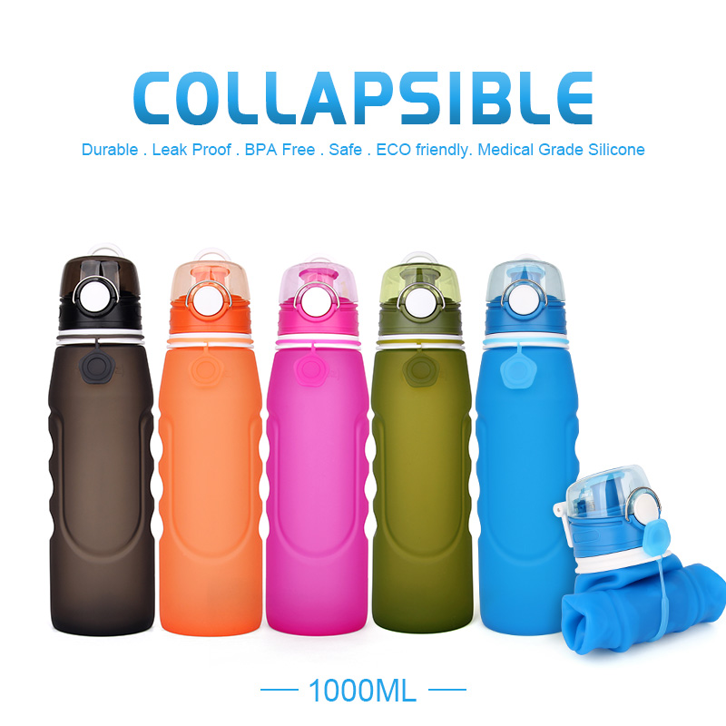 Multi Color Collapsible Water Bottles