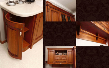 Br-SA02A Solid Wood Kitchen Cabinet/Kitchen Furniture