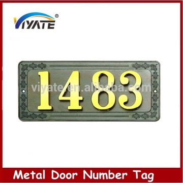 Small Metal Plates Metal Hotel Doorplate Metal Stamping Plates
