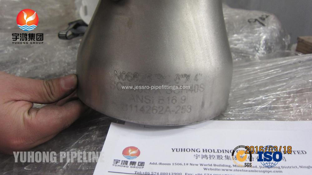 Butt Weld Fitting, ASTM B366 Inconel 625 Reducer, ANSI B16.9 , Penetrant Inspection