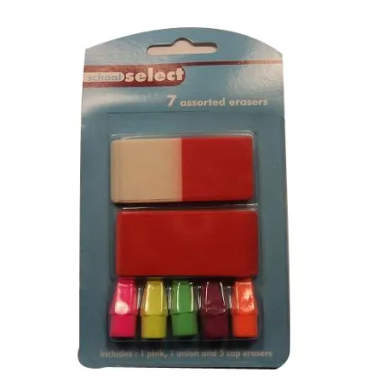 ERASER SET-RED&BLUE