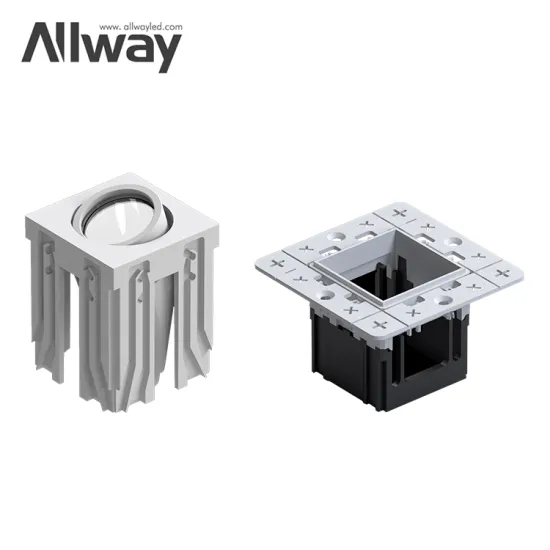 ALLWAY Recessed Aluminum Pinlight Linear Ceiling Lamp: Easy Installation, Adjustable Project LED Grille Downlight