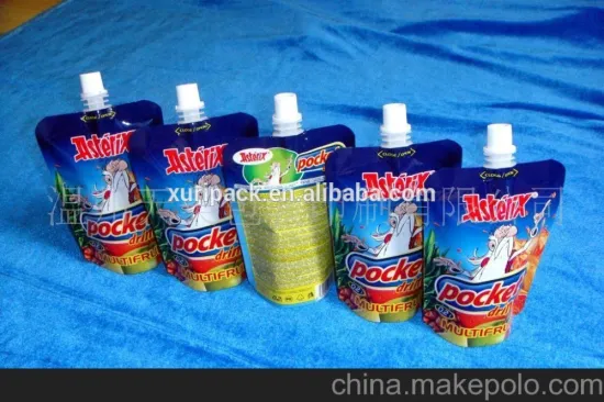 stand up nozzle bag/suction nozzle bag/juice packaging bag