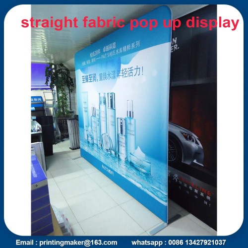Single Side Printed Straight Fabric Pop Up Displays
