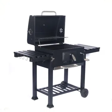 Outdoor BBQ grill charcoal grill with wheels
