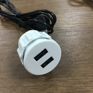 Round Design USB Socket for Office Desk and Furniture