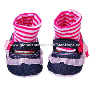 Baby shoes, made of cotton fabric, suitable for infants and young children, OEM orders are welcome