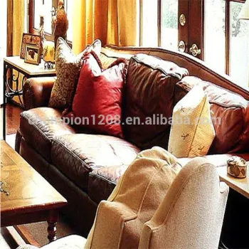 Brown leather soft upholstery couch (LRF- 009)