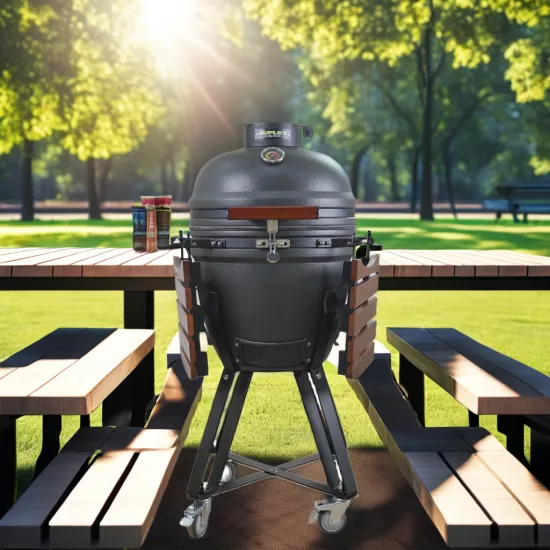 Durable Charcoal Kamado BBQ Grill - Auplex 13-29 Inch Outdoor Ceramic Grill