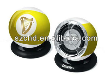 2.0 USB speaker with flashing led light for computer