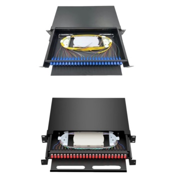 24/48/96 Port ODF Fiber Optic Patch Panel for FTTX Network Rack Mount with SC/LC/FC/ST Connectors