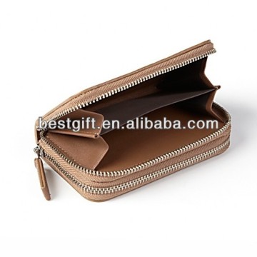 Key and Card holder, keychain business cards holder, 2 zipper closure card, coin and keys holder
