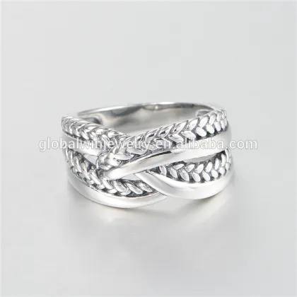 Classic Silver Men Ring Sterling Silver Ring Settings Without Stones
