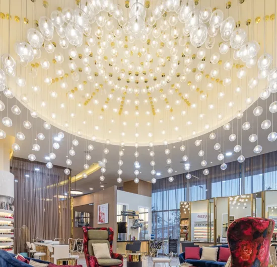 Hotel chandelier with humanized design